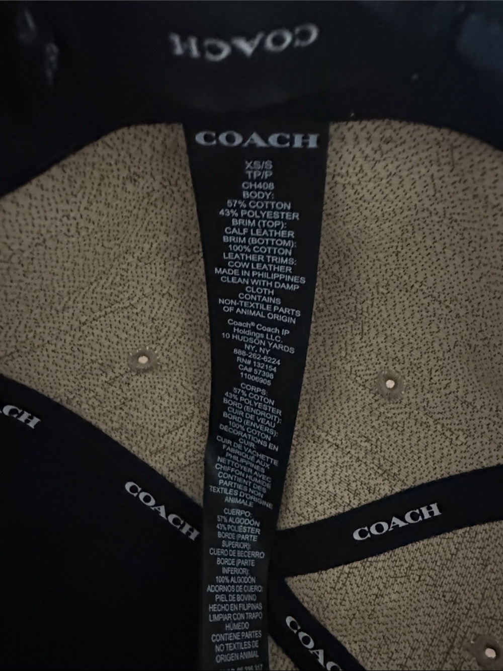 Coach Signature Canvas Baseball Cap in Brown/Tan - Picture 3 of 5